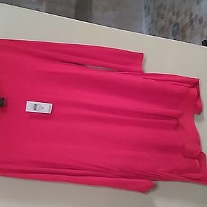 Red pull over high low tunic